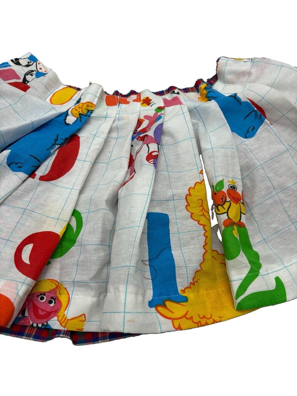 Vintage Sesame Street Fabric Handmade Pin Skirt
